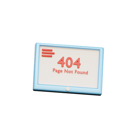 404 Seite nicht gefunden  3D Icon
