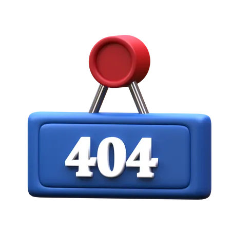 404 Sign  3D Icon