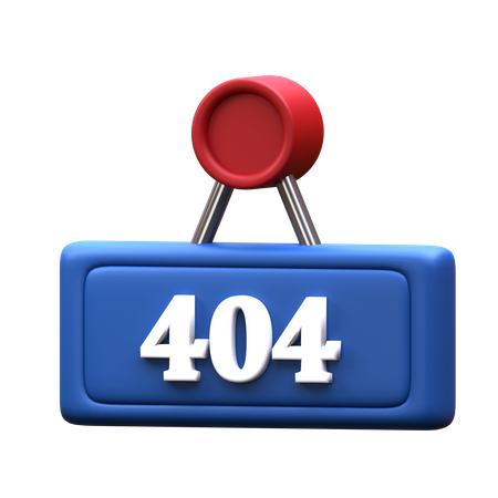 404 Sign  3D Icon