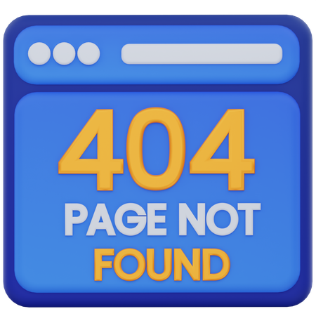 404 Website  3D Icon
