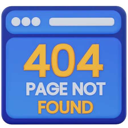 404 Website  3D Icon