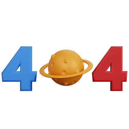 404 With Planet  3D Icon