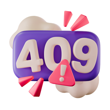 Erro 409  3D Icon