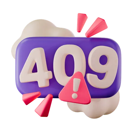 409 Error  3D Icon