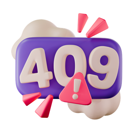 409 Error  3D Icon