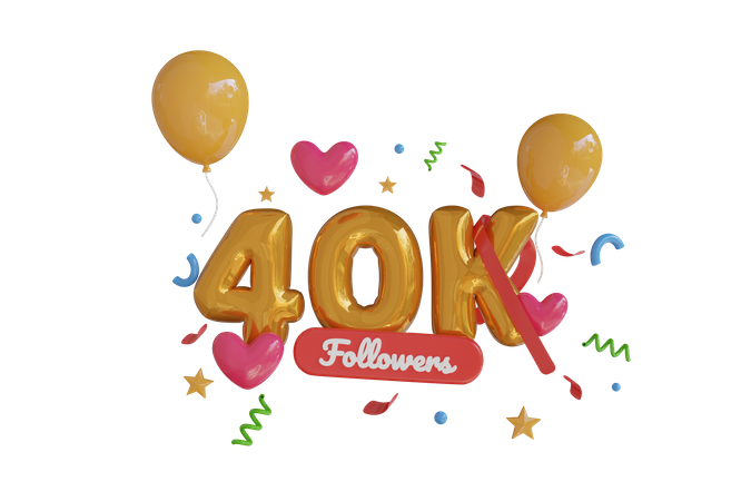 40K Follower  3D Icon
