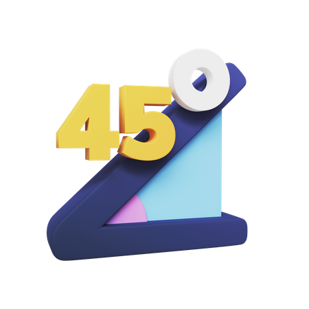 45 Angle  3D Icon