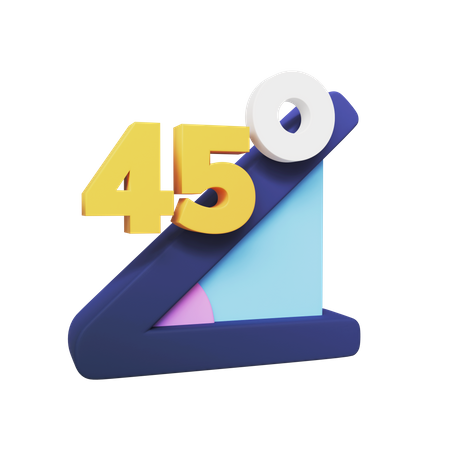 45 ángulo  3D Icon