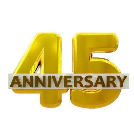 45 ans d'anniversaire  3D Icon