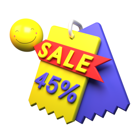 45% Discount  3D Icon