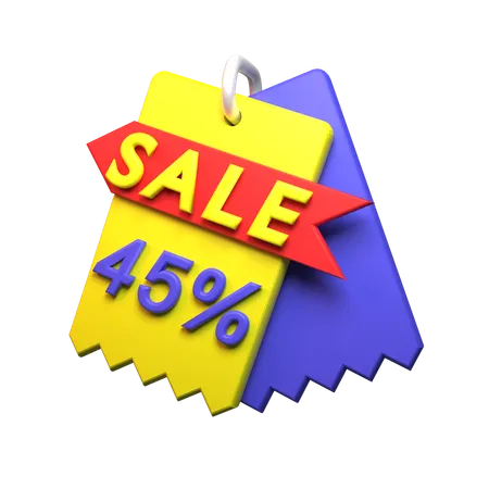 45% Discount  3D Icon