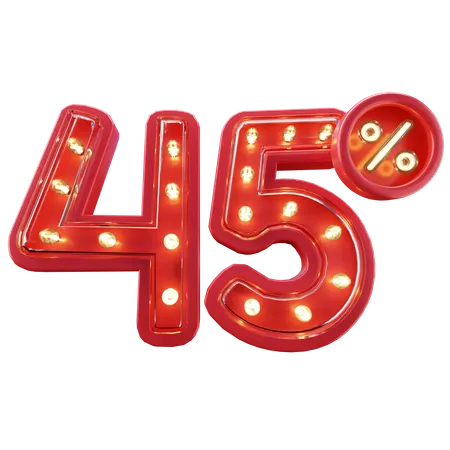 45% Discount Sale  3D Icon