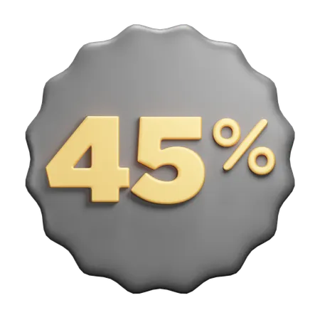45 percent  3D Icon