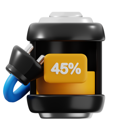 45 Percent Battery  3D Icon