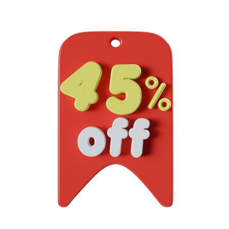 45 Percent Off  3D Icon