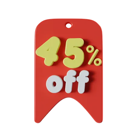 45 Percent Off  3D Icon