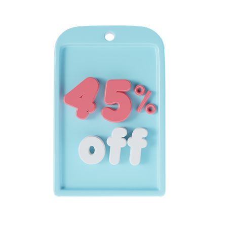45 Percent Off  3D Icon