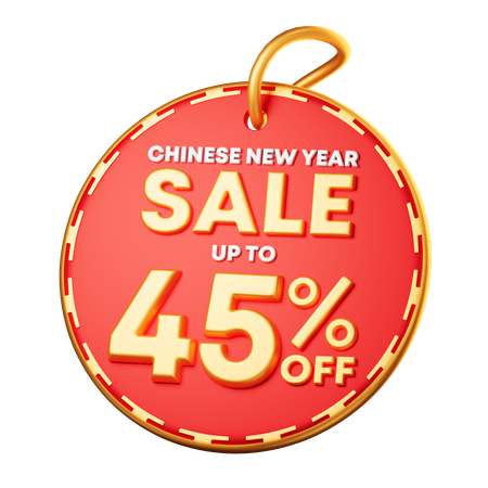 45 Percentage Discount  3D Icon
