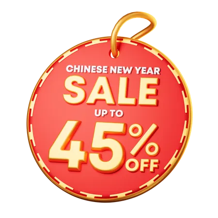 45 Percentage Discount  3D Icon