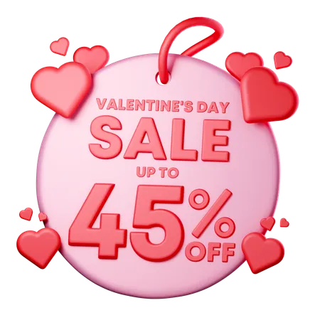 45 Percentage Discount  3D Icon