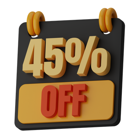 45 Percentage Off  3D Icon