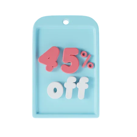 45 por cento de desconto  3D Icon