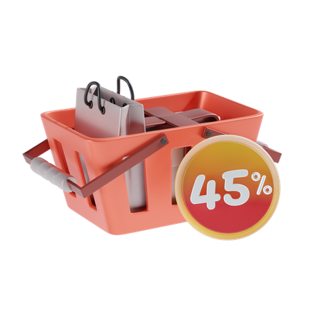 45 por ciento  3D Icon