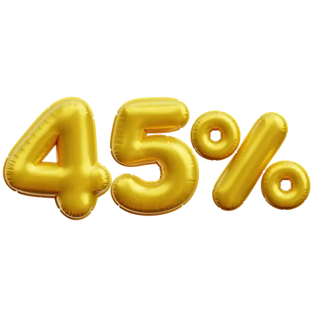 45 pour cent  3D Icon