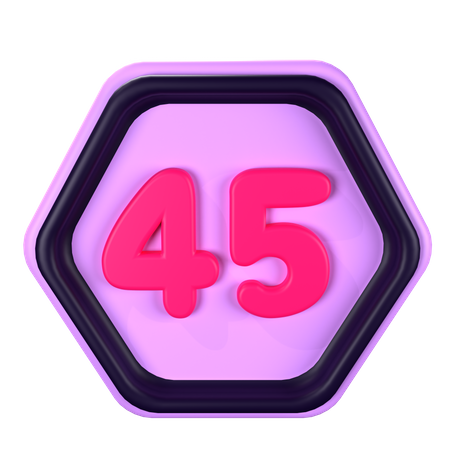 45 velocidades  3D Icon