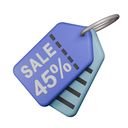 45% Etiqueta de venta  3D Icon