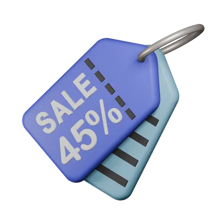 Étiquette de vente de 45 %  3D Icon