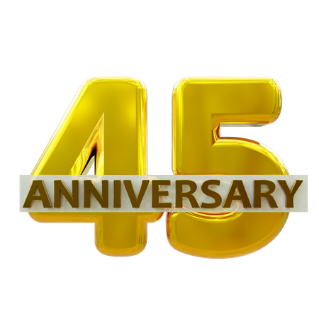 45 Year Anniversary  3D Icon