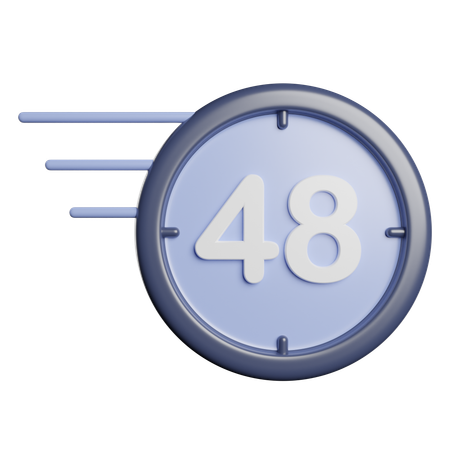 48 Hours service  3D Icon