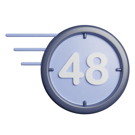 48 Hours service  3D Icon