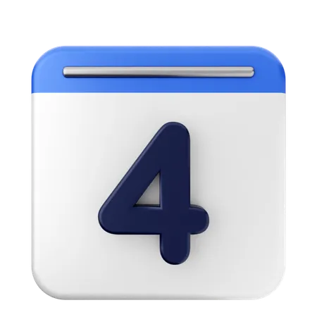 4ème calendrier  3D Icon