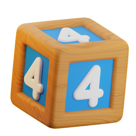 4er Nummernblock  3D Icon