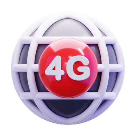 4G  3D Icon