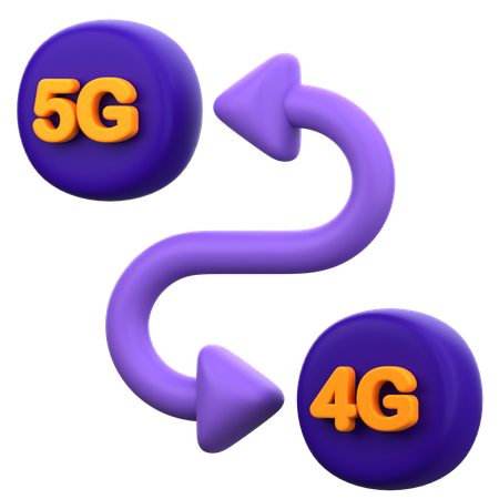 4G Change To 5G  3D Icon