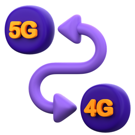 4g mudar para 5g  3D Icon