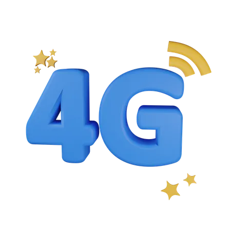4 G Network Icon Contains PNG BLEND GLTF And OBJ Files 3D Icon