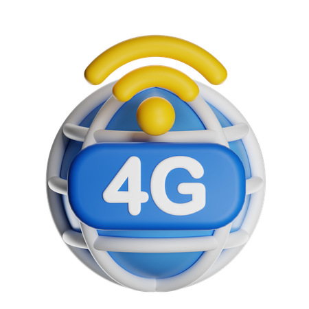 4G Network  3D Icon