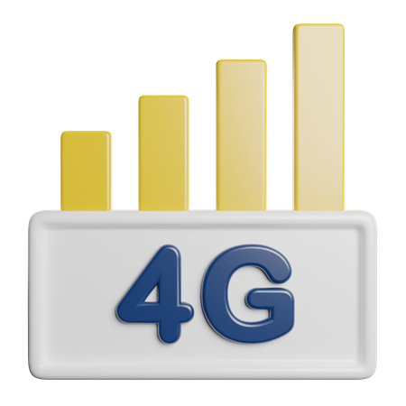 4G Signal  3D Icon