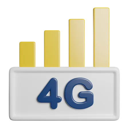 4G Signal  3D Icon