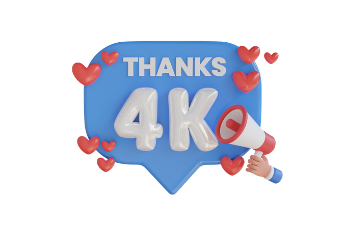 4k  3D Icon