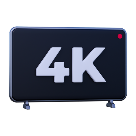 4K Resolution  3D Icon