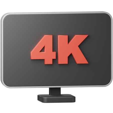 4K Resolution  3D Icon