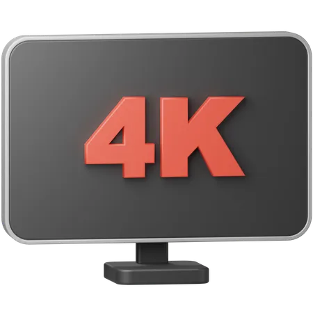 4K Resolution  3D Icon