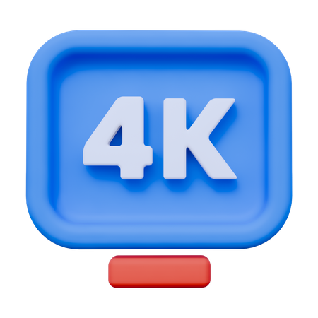 4K Resolution  3D Icon