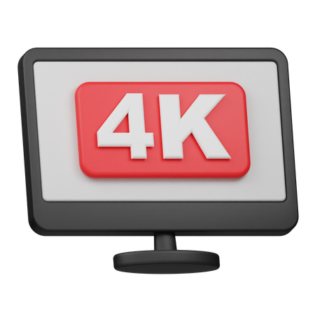 4K Resolution  3D Icon