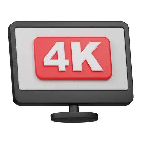 4K Resolution  3D Icon